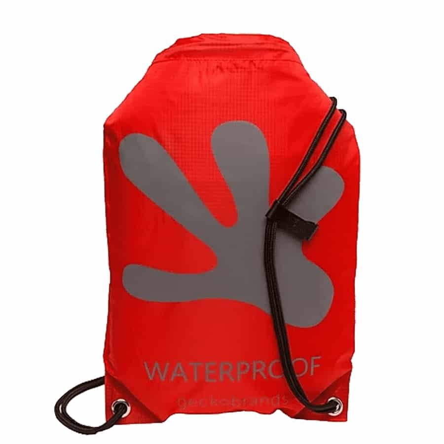 Waterproof Drawstring Backpack with Zip Pocket